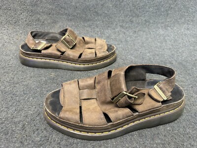 NWOT Dr. Martens Flash Fisherman Sandals in Brown Leather Men\'s Size 11 Dr. Martens Brown Fisherman Sandals for Men for sale | eBay main image 2