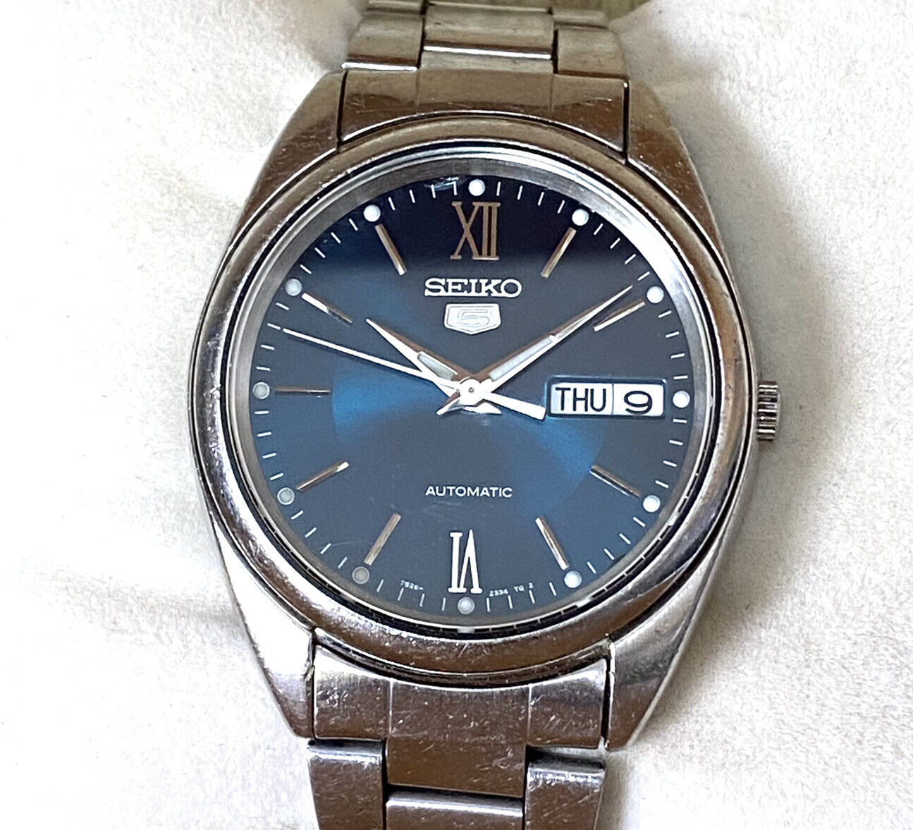 Seiko 5 Automatic 7S26-0430 Vintage Watch Blue Dial Date Seiko Watch Mens  37mm | eBay