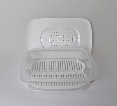 TUPPERWARE Cool`N Fresh 1,5L Behälter + 1 x Gitter und Klimadeckel weiß B-Ware
