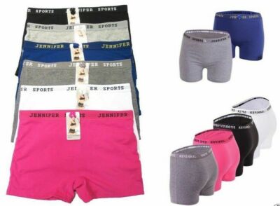 2 or 6 PACK Women's Sports Cotton Boxer Shorts BoyShort Yoga Fitness Gym S-XL