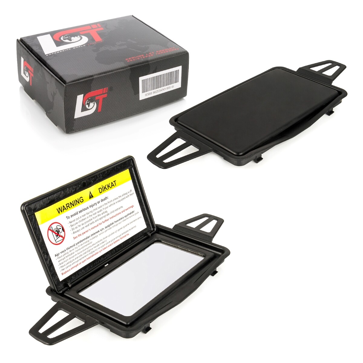 2x Sun visors black frame with mirror 2118110010 for Mercedes CLS C219