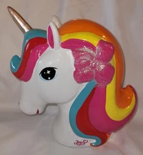 JoJo Siwa Unicorn Coin Bank  Piggy Rubber Plug Popular Nickelodeon Show 