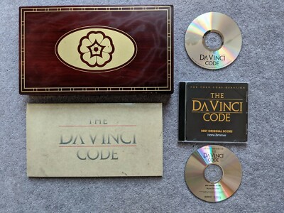 The Da Vinci Code Press Kit Wooden Rose Box Promo CD DVD Cherry