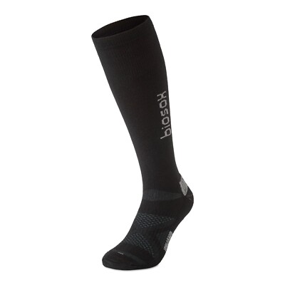 Biosox Merinowolle Skisocken - 1 Paar, schwarz (67% superfeine Merino)