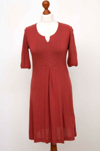 GUDRUN SJODEN Red 3/4 sleeve 100% Lyocell dress size S - Picture 1 of 7