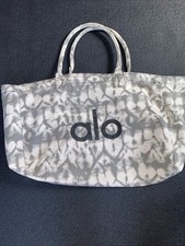 Alo Yoga Fitness Gym Casual Tie Dye Gray Shopper Shoulder Tote Bag Large