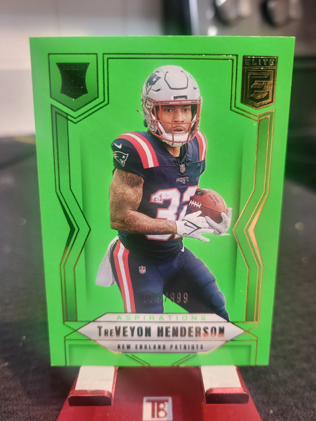 2025 Donruss Elite #152 TreVeyon Henderson - Aspirations - Green - 033/999 - RC