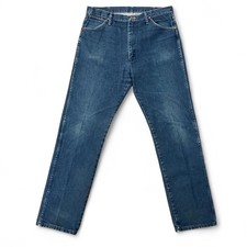 Wrangler Cowboy Cut 13MWZPW Men's Size 36x34 Blue Indigo Denim Medium Wash Jeans