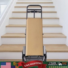 460lbs Black Stair Climbing Cart Trolley Stair Climber Hand Truck 29-45in Height