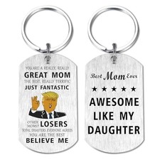 Mataly Funny Mom Keychain - Mothers Day Gifts from Dauther Son, From Daughter