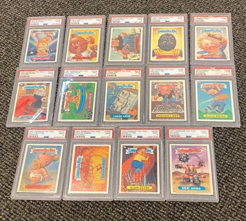 Epic 1987 GPK OS 11 ALL PSA 9 Lot! 14 Original Series 11 Garbage Pail Kids Slabs