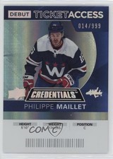 2021-22 Credentials 2020-21 Debut Ticket Access 14/999 Philippe Maillet #83 1o22