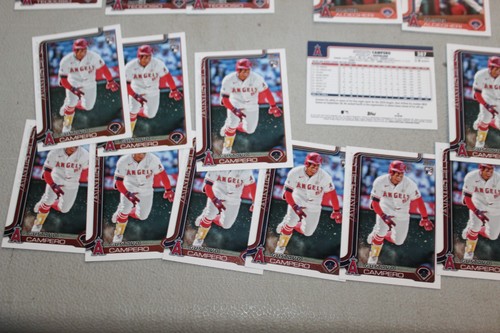 31) 2025 Topps ANGELS ROOKIE LOT#635 TEODOSI 438 ALDEGHERI 422 DANA 387 CAMPERO - Picture 9 of 10