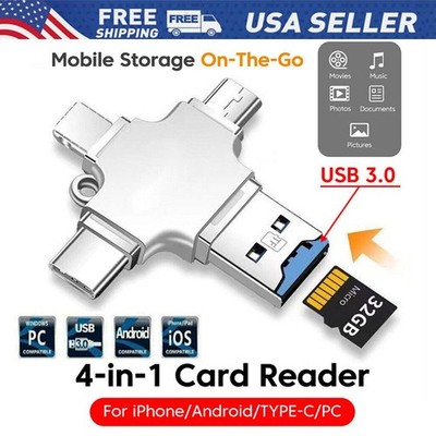 USB 3.0 Flash Drive Type -C OTG Photo Stick For iPhone iPad Android Samsung PC 