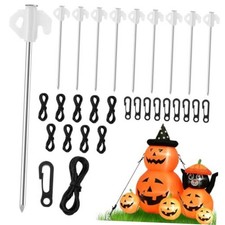 Sets Metal Stakes for Inflatables, 7.9" Heavy Duty Yard Blow Up Stake 10