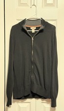 Dockers Black Zip-up Cardigan Jacket Sweater Men  s Size Medium
