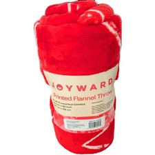 NWT Joyward Red White Heart Printed Flannel T...