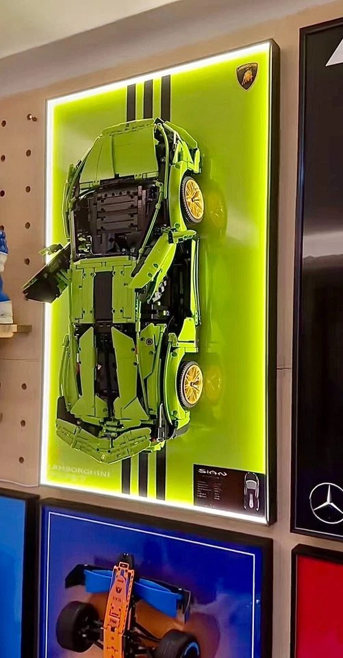 Marco de montaje en pared con pantalla LED de 31,5" para LEGO 42115 Lamborghini Sián FKP 37 (C) Foto 4 de 4
