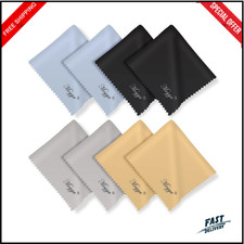 8 PCS Microfiber Cleaning Cloth for Glasses 6"X7" , Premium Eyeglass Cleaning C