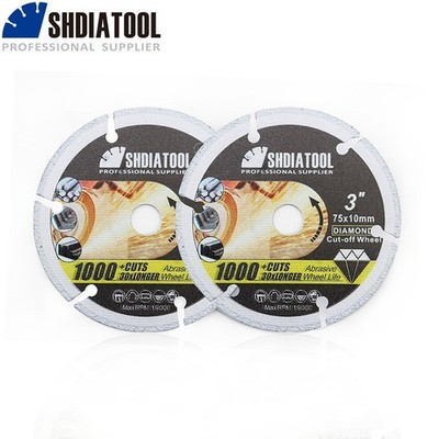 2pcs 3Inch Diamond Metal Cutting Disc Grinder Wheel Blade for Reber Cast Iron