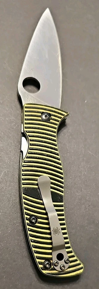 Bloqueo de compresión Spyderco Caribbean C217GP LC200N hoja amarillo/negro G-10 Foto 4 de 4
