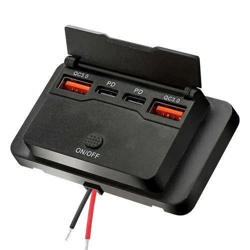 Car DC 12V-24V PD Type C USB Port Fast Charger Socket Power Outlet Panel Charge - Picture 2 of 6