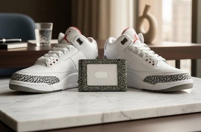 Air Jordan Wallet Textured Elephant Print Leather