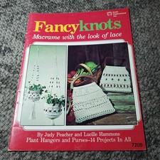 Craft Publications Fancyknots 7209 Vintage Macrame Pattern Booklet 1970s Plant