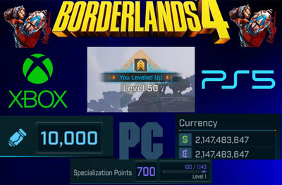  Borderlands 4 Max Level Full SDU Max Money/Eridium Legendary Gear Pick-Up 