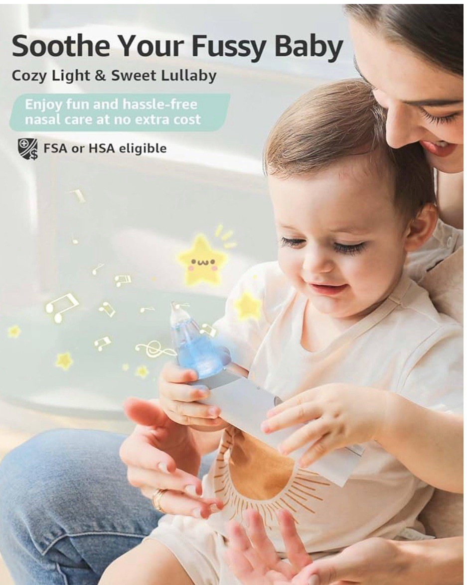 Nasal Aspirator for Baby, Electric Baby Nose Sucker with Powerful Suction Clean