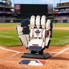 Baseball Glove Building Blocks Display Model, Sports Collectible Desk Decor Fan
