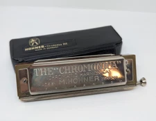 Vintage M. Hohner "The Chromonica"  260 Harmonica w/ Case - Germany