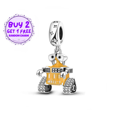 Movie Character Charm, Walle Charm, Silver Charm, Women Gift Charm
