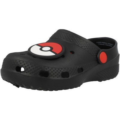 Pokémon Clog Black Kids' Shoes with 3D Pikachu Poké Ball Badges Size Options