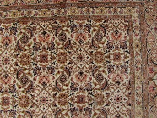 Sottile Vintage Fatto a Mano Tradizionale Tappeto Orientale Lana Beige Piccolo - Picture 10 of 13