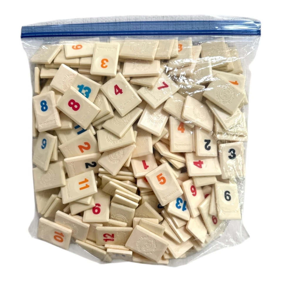 Azulejos Rummikub número surtido a granel 300+ en total - bolsa de 3,1 libras artesanías piezas de arte Foto 3 de 3