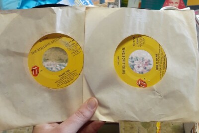 Rolling Stones Lot Of 2 45s Send It To Me/ Shes So Cold. Hang Fire/ Neighbours.