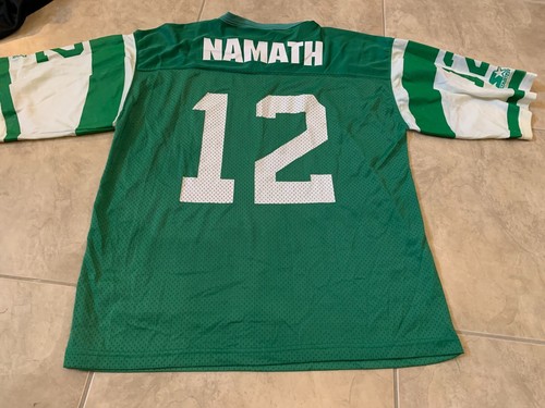 Joe Namath 12 New York Jets Starter Green & White Men's Jersey L Large 48 - Picture 5 of 5