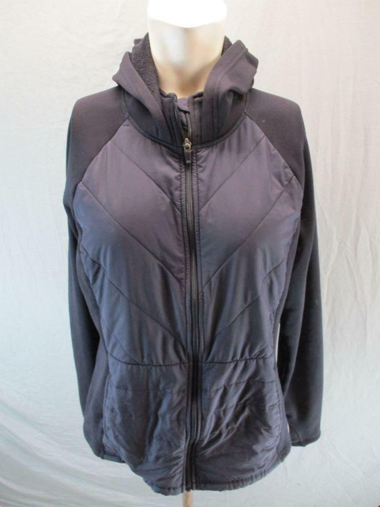 Felpa con cappuccio FILA taglia XL donna nera foderata in pile attivo manica lunga full zip GR6525