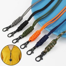 ID Neck Braided Strong Lanyard Strap Badge Keychain Holder Rope w/ Swivel Hook i