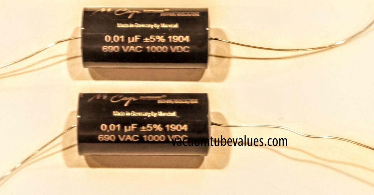 TWO Mundorf MCap Supreme Silver Gold Oil Capacitor 0.01uf