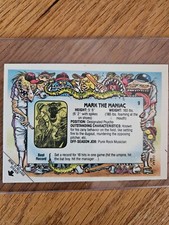 1988 Leaf Baseball's Greatest Grossout Sticker, Mark the Maniac #9