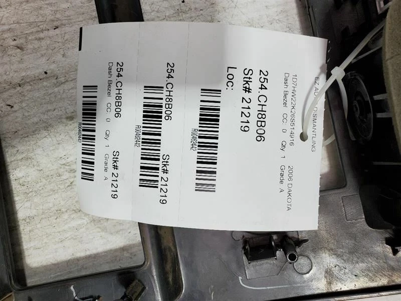 2006-2007, Dodge Dakota, Dash Bezel, Part Number: 5KN37DX9AA - Image 3 of 4