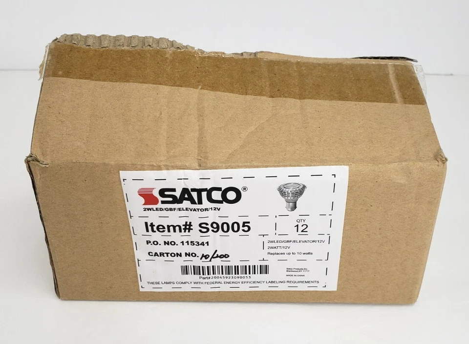 SATCO S9005 2W GBF 12V LOW VOLTAGE BA15D BASE LED ELEVATOR LAMP (12 Pack) - Image 3 of 4