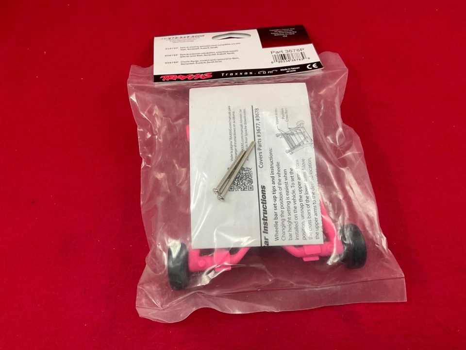 Barra Wheelie ROSA Traxxas 3678P STAMPEDE RUSTLER BANDIT SLASH VXL BIGFOOT 2x2 Foto 3 de 3