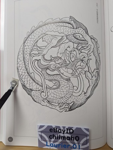 Pintura de patrón de dragón libro japonés referencia flash tatuaje Irezumi Tebori MZ - Imagen 5 de 12