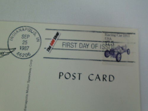 First Day Of Issue Postcard Ray Harroun 1911 Marmon Wasp Indy 500 Winning Car - Picture 3 of 7