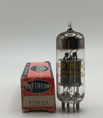 Raytheon 12B4A Vacuum Tube Vintage 1950s BW TVs Zenith Test Equipment HP Gates.