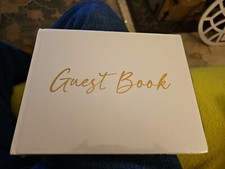 JUBTIC Wedding Guest Book with Gold Foil Registry Sign-in Book for Receptio...