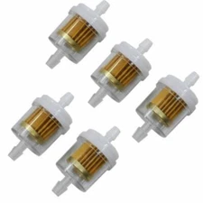 5 Packs 691035 Fuel Filter For 1/4” Inner Diameter fuel line nipples 40 Mircon